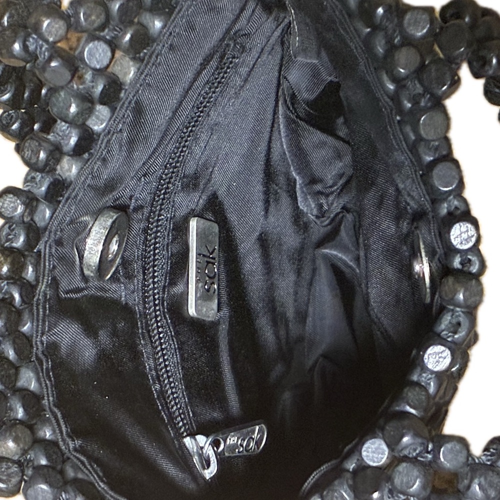THE SAK Black Beaded Shoulder Bag | Handmade | Statement Purse - Picture 4 of 5